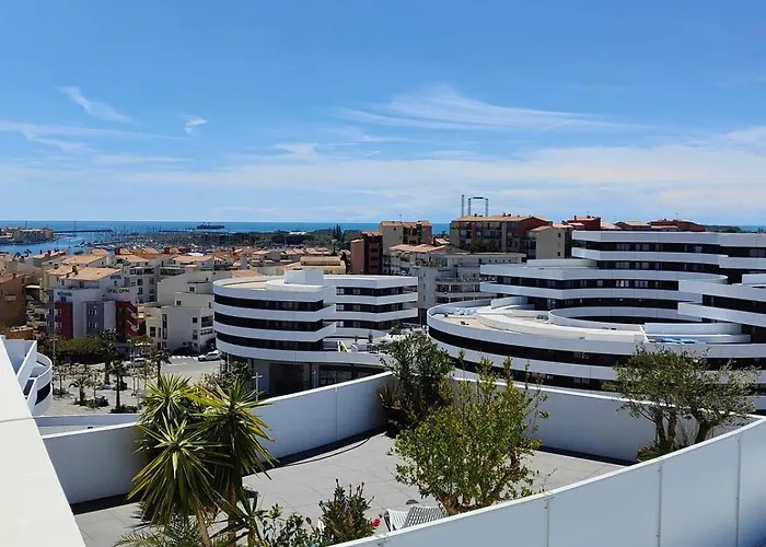 L'horizon T4 Vue Rooftop Balcon Garages Agde